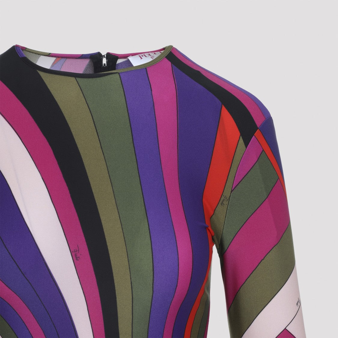 Pucci Multicolor Polyamide Midi Dress