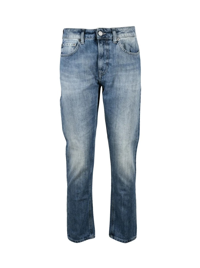 Dondup Blue Mila Carrot Fit Cotton Jeans