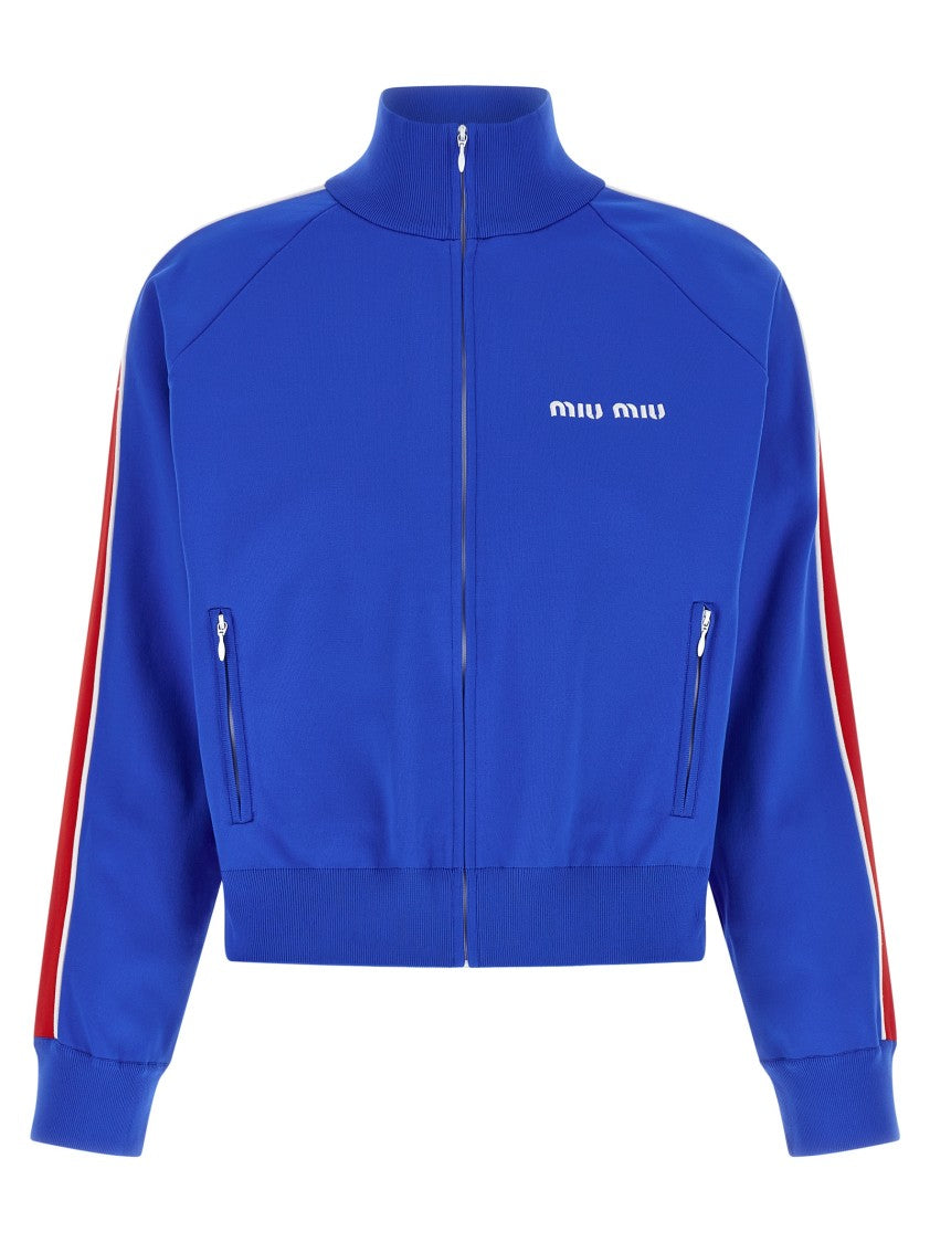 Miu Miu Logo Embroidery Sweatshirt