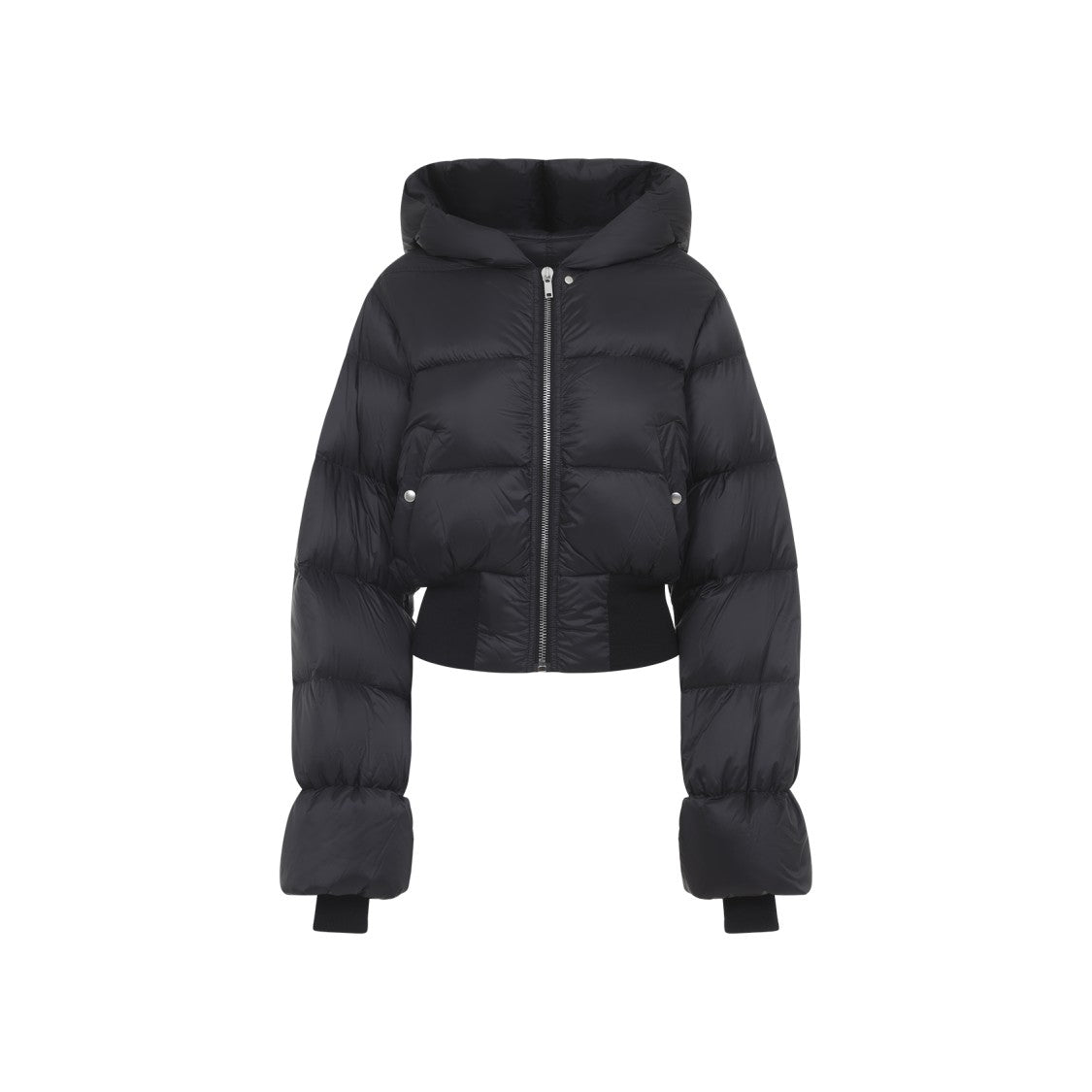 Rick Owens Cropped Puffer Jacket With High Collar