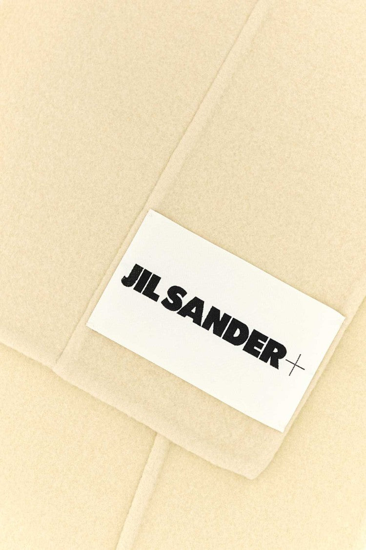 Jil Sander Cream Wool Scarf