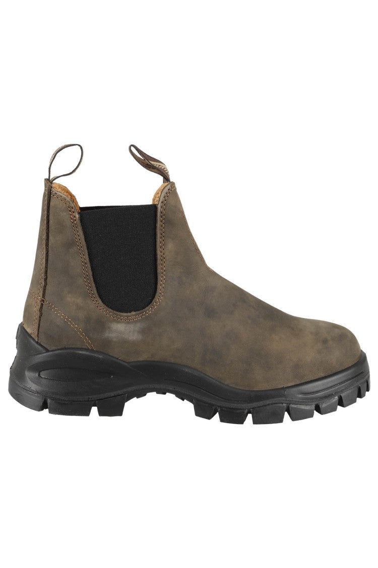 Blundstone High Rubber Sole Brown Leather Boot