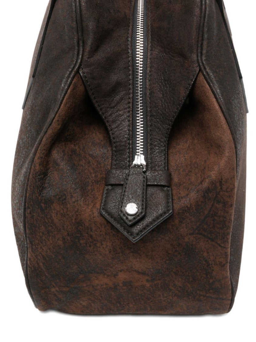 Vivienne Westwood Brown Orb Detail Zip Inset Bag