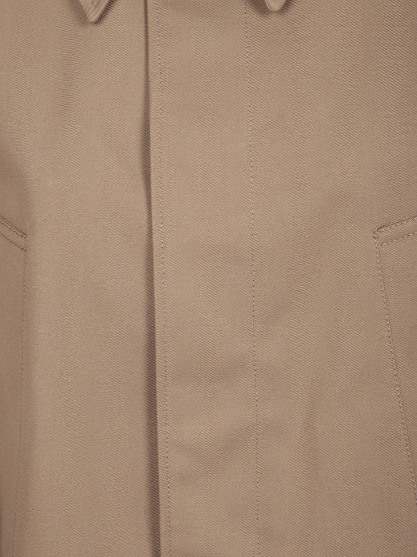 Burberry Bespoke Brown Trench Coat With Structured Collar