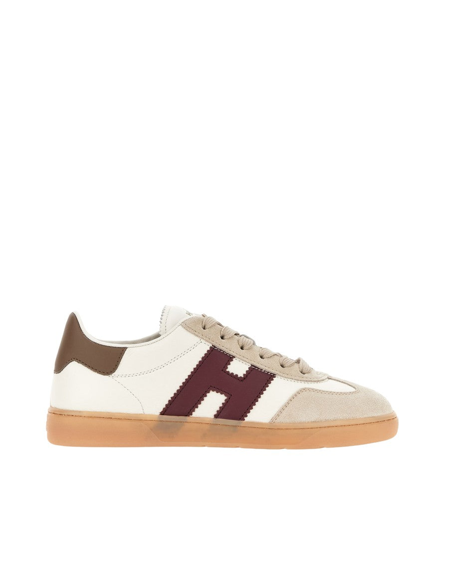 Hogan Refined Leather Sneakers With Suede Accents