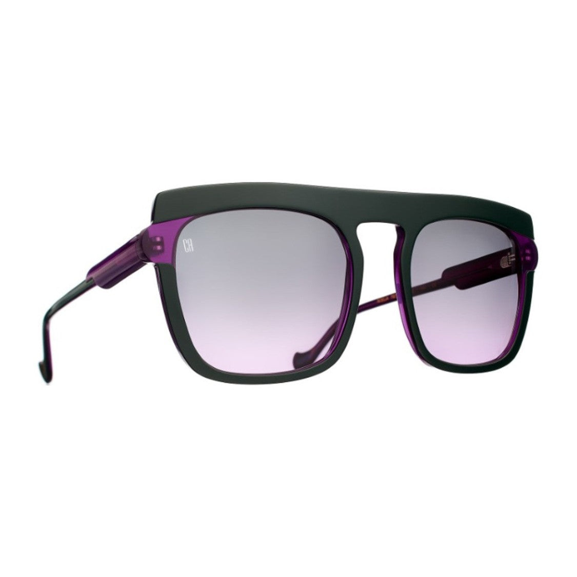 Caroline Abram Green Noelia Acetate Square Sunglasses