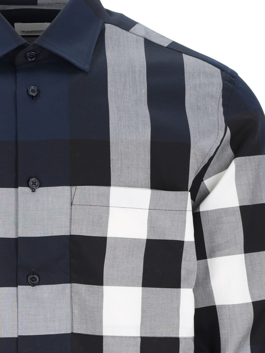 Burberry Check Shirt – Blue