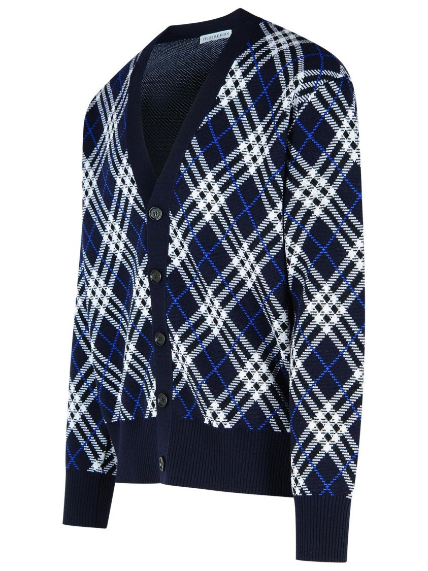 Burberry 'George' Blue Wool Cardigan