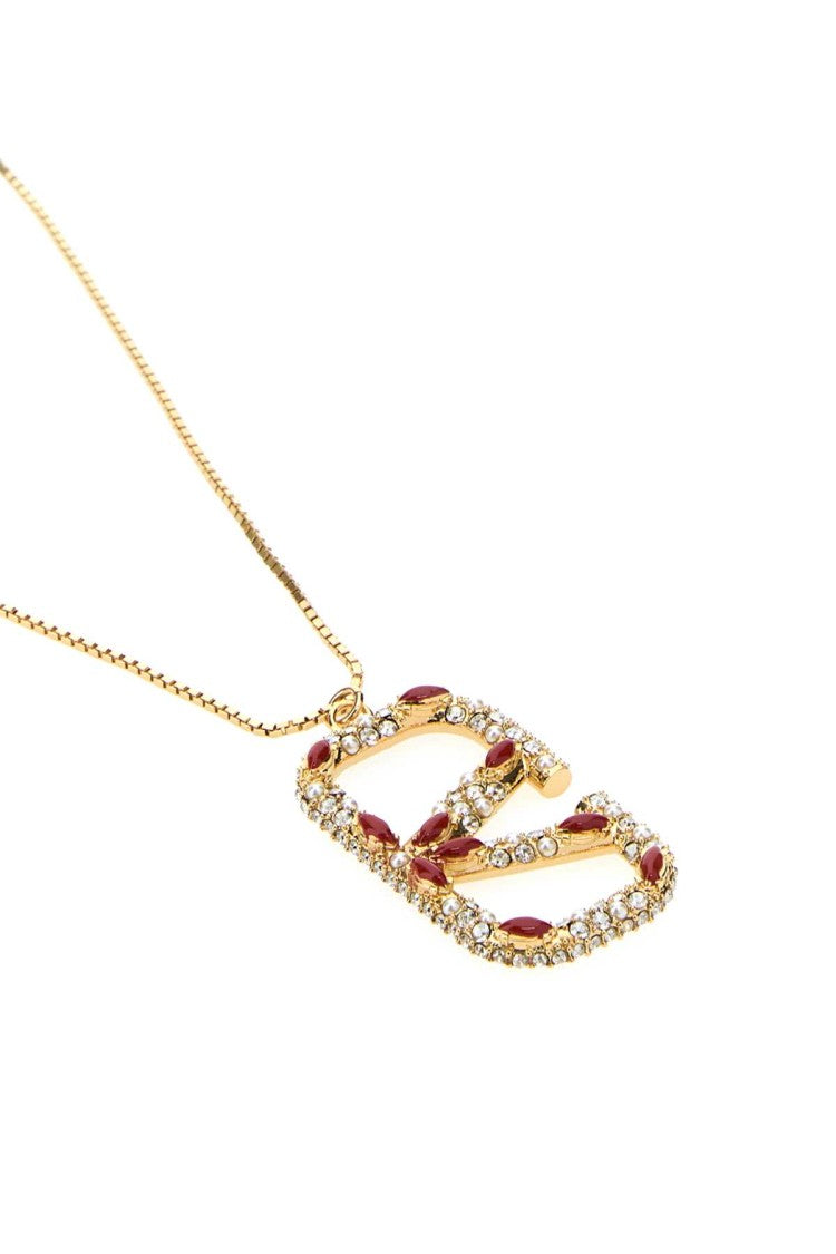 Valentino Garavani Gold Metal Vlogo Necklace