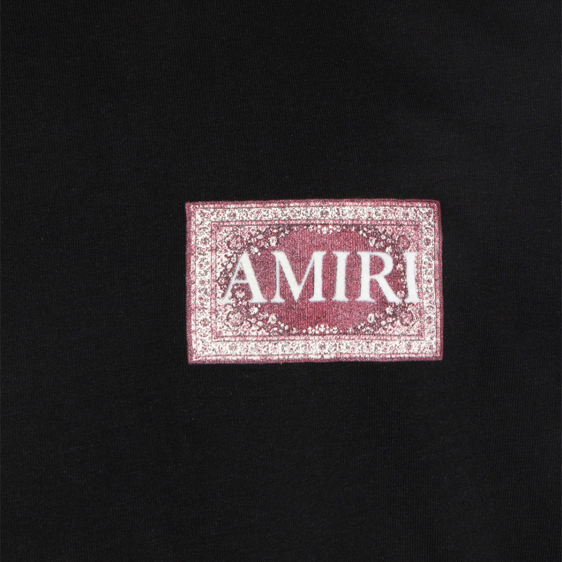 Amiri Plain Black T-Shirt With Crew Neckline