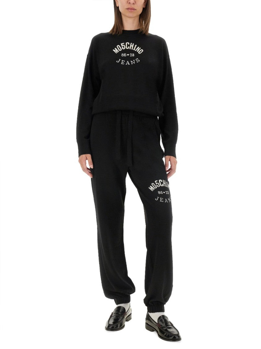 Moschino Relaxed Fit Jersey With Bold Logo Print