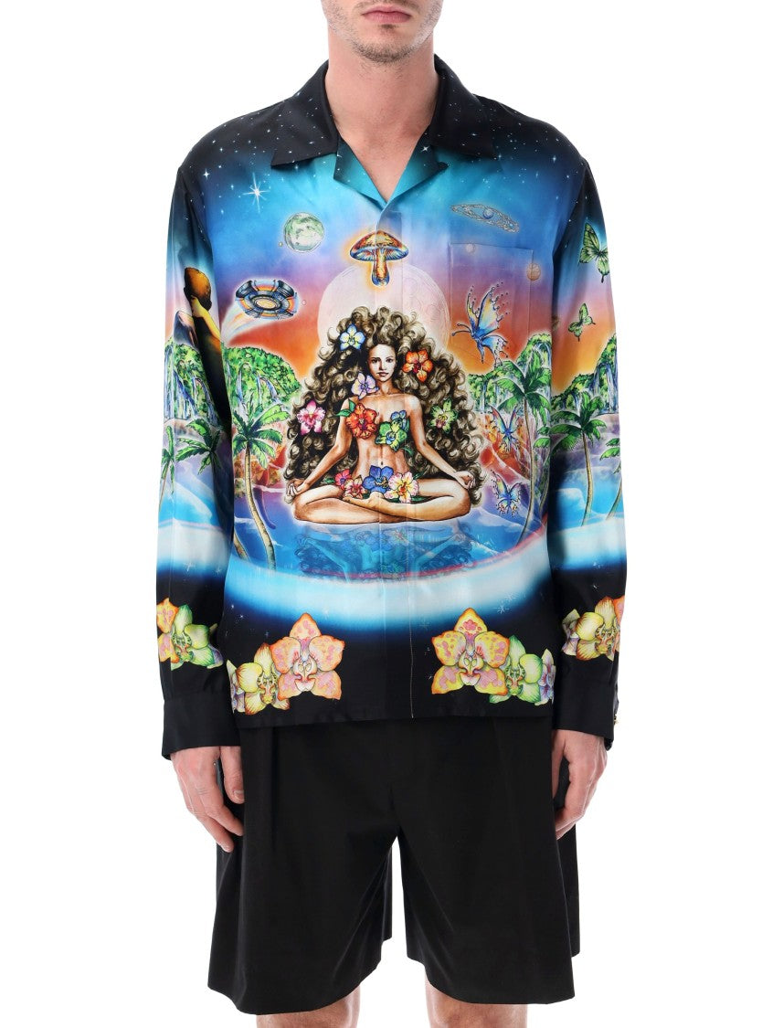Casablanca Innersense Twill Silk Printed Shirt