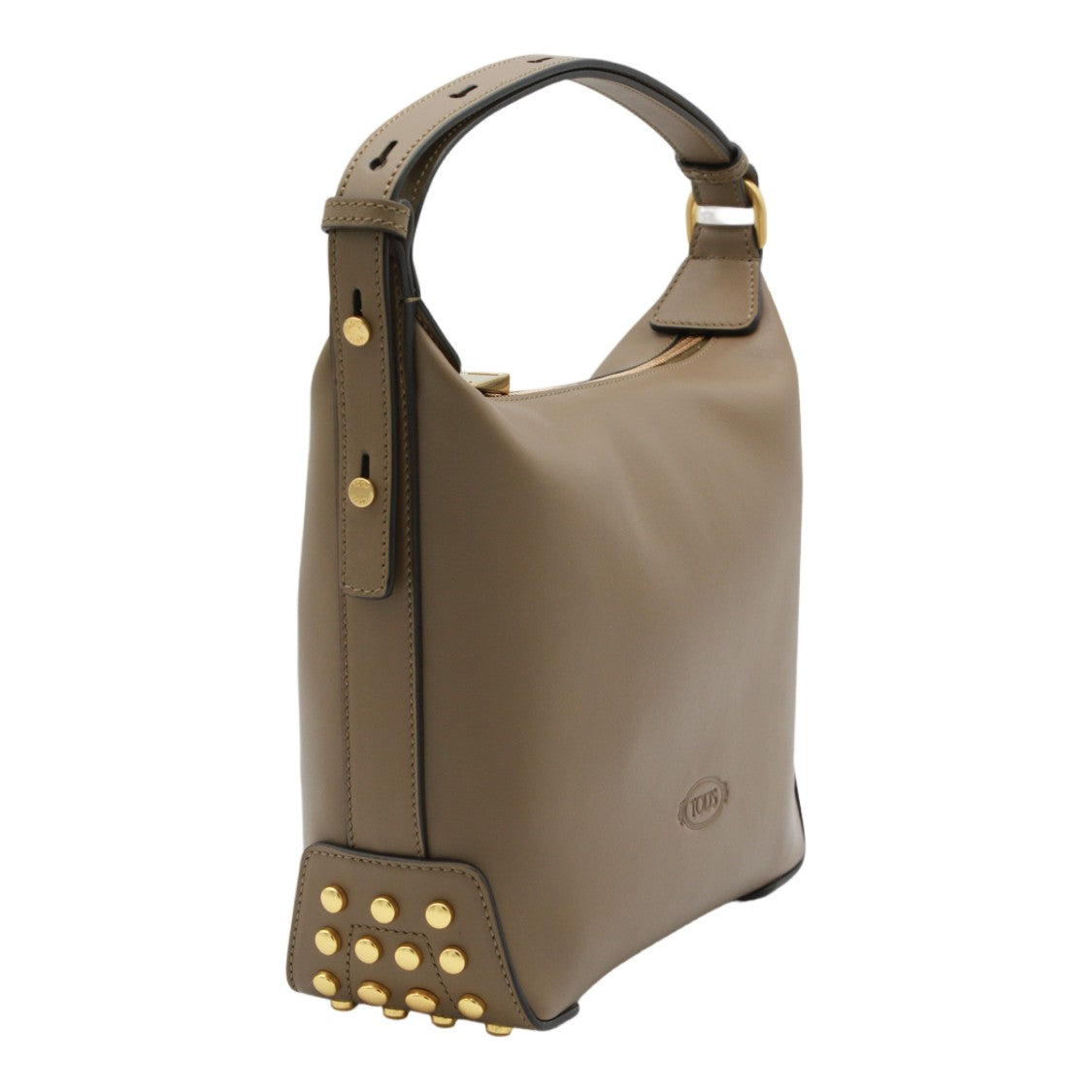 Tod's Medium Structured Gold-Detail Shoulder Bag