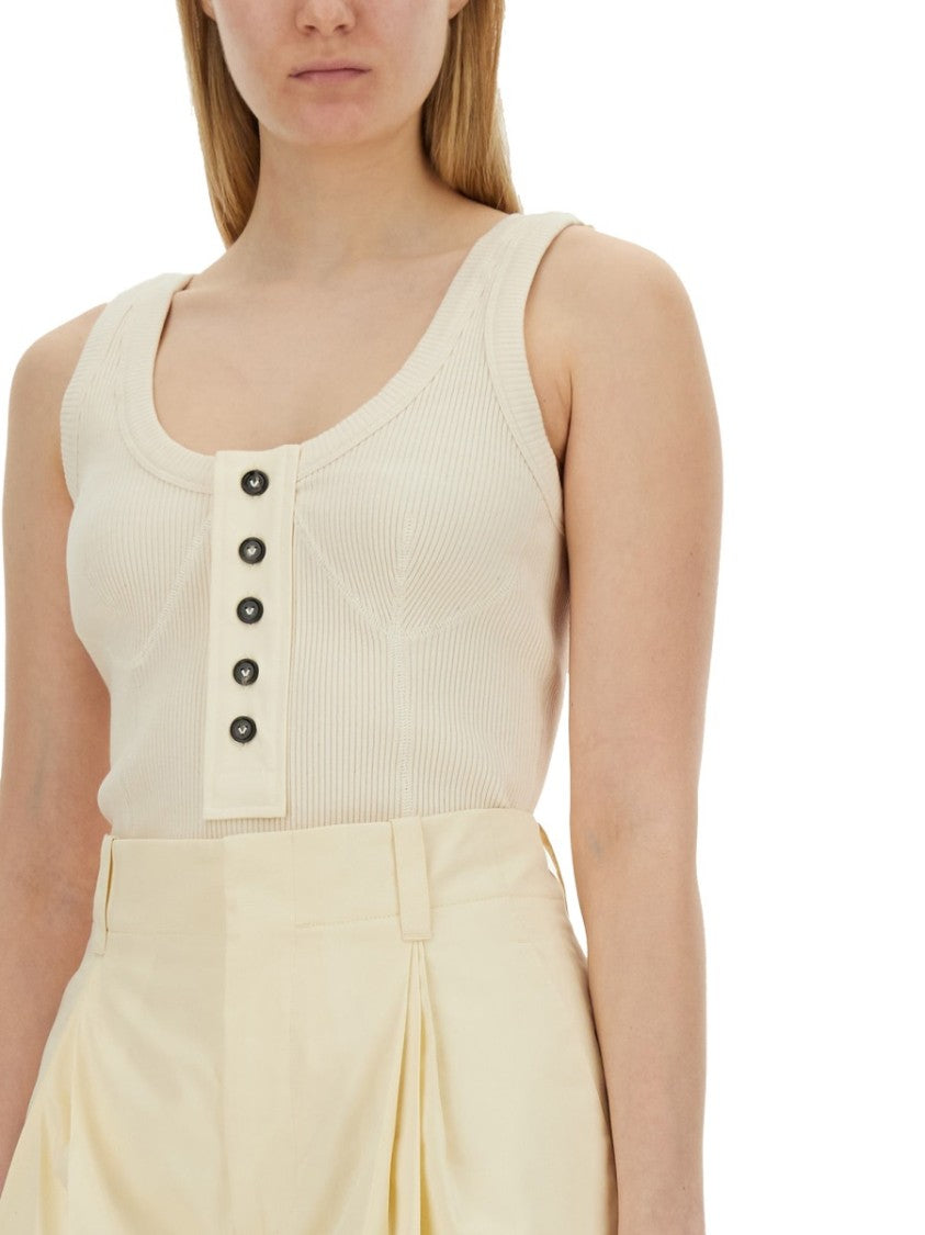 Bottega Veneta Fitted Jersey Top With Smooth Texture