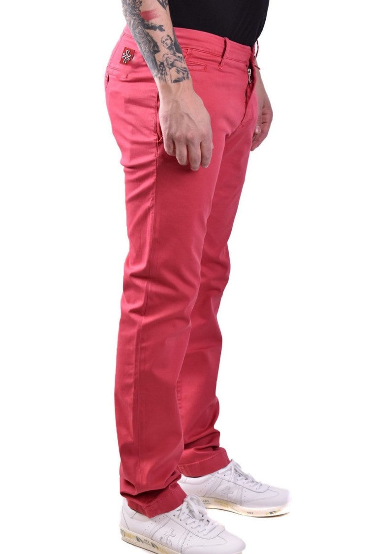 Jacob Cohen Red Cotton Trousers