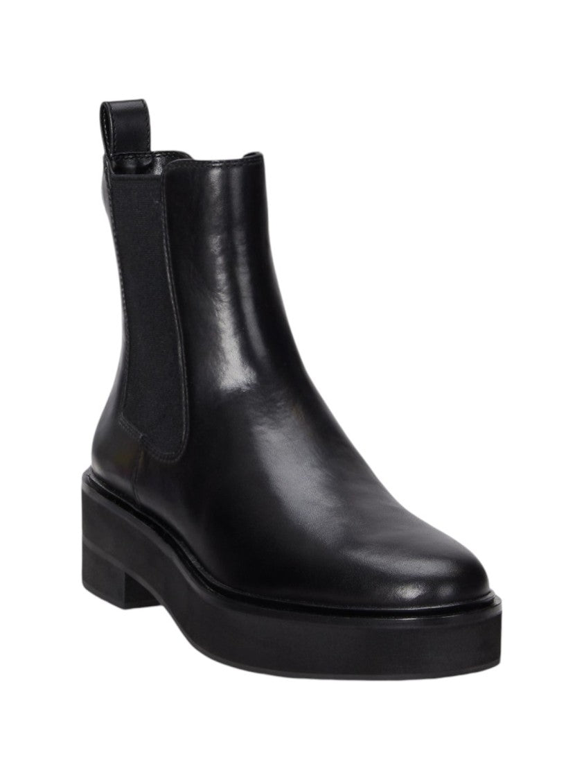 Lauren Ralph Lauren Black Leather Ankle Boots