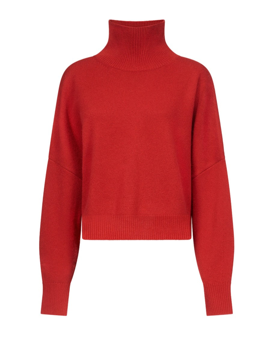 Loulou De Saison High Stand Collar Sweater With Cropped Silhouette