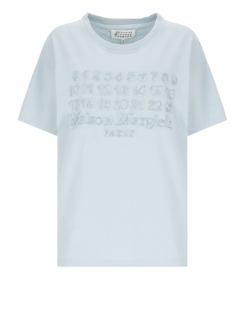 Maison Margiela Light Blue Cotton T-Shirt