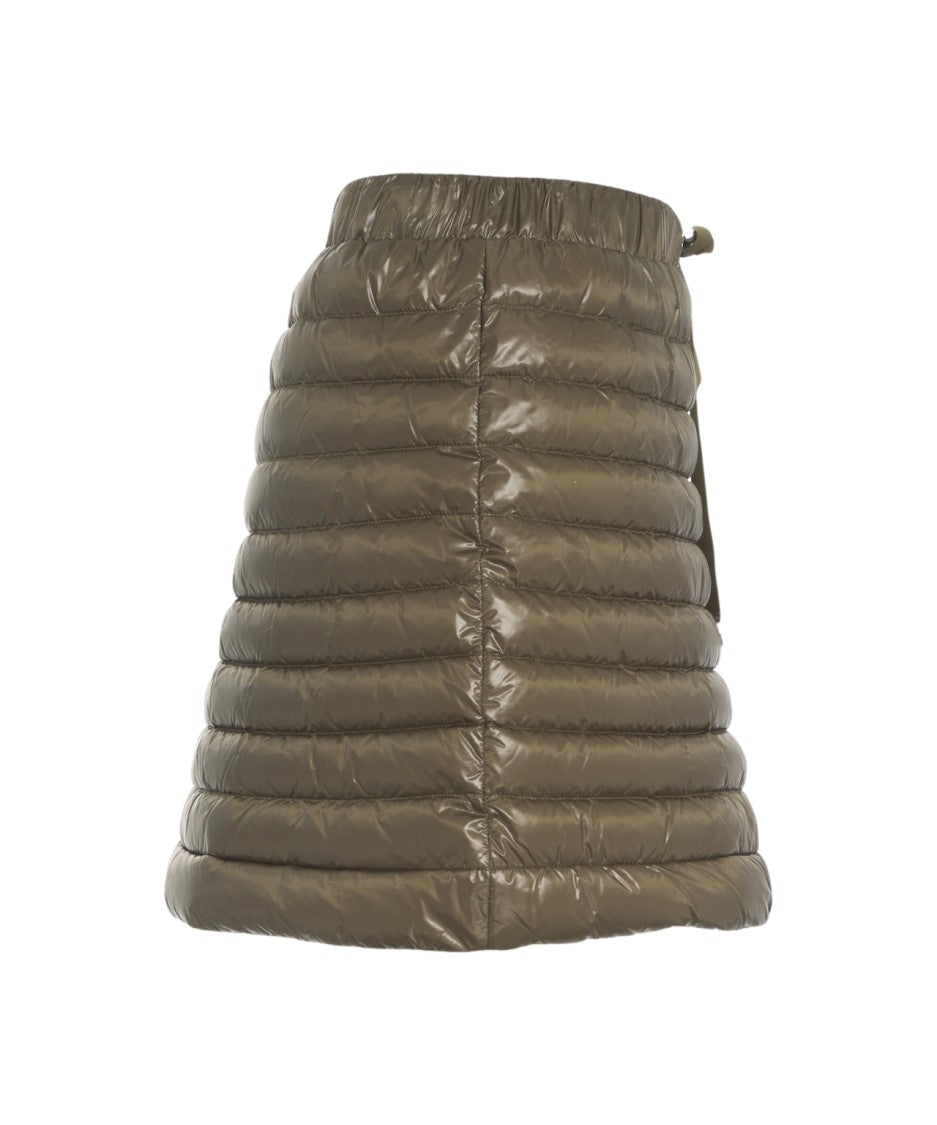 Herno Quilted Mini Skirt With Lightweight Down Filling And Adjustable Waistband