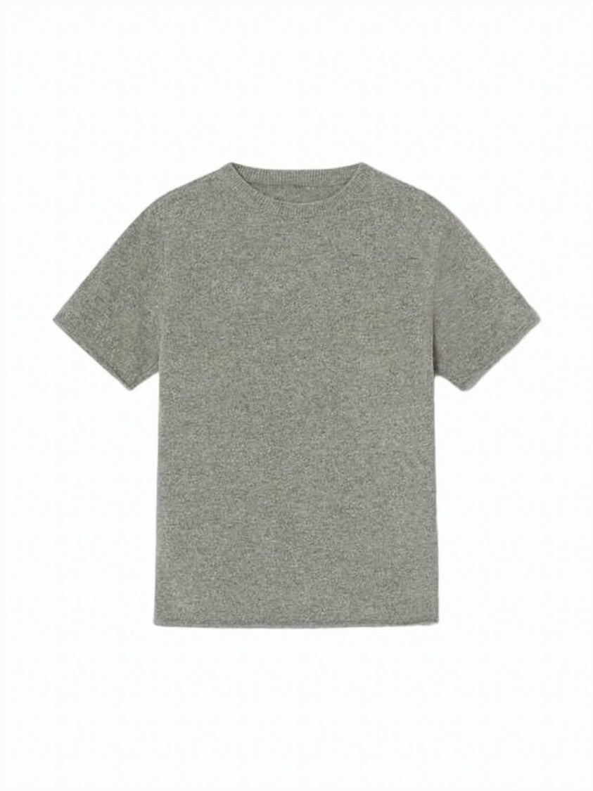 Gimaguas Heathered Knit Top With Boxy Silhouette