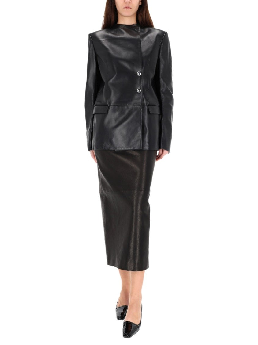 Khaite Elona Lamb Leather Jacket