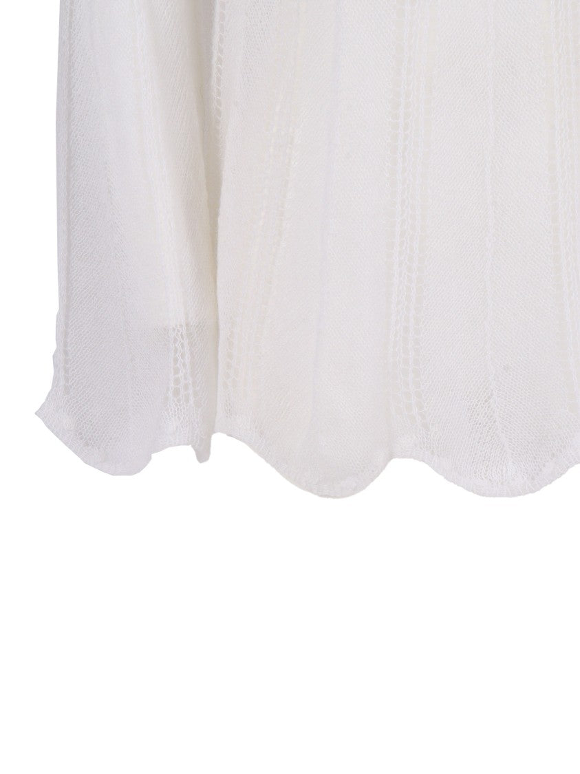 Forte Forte Pointelle Stitch Mohair Lace Sweater
