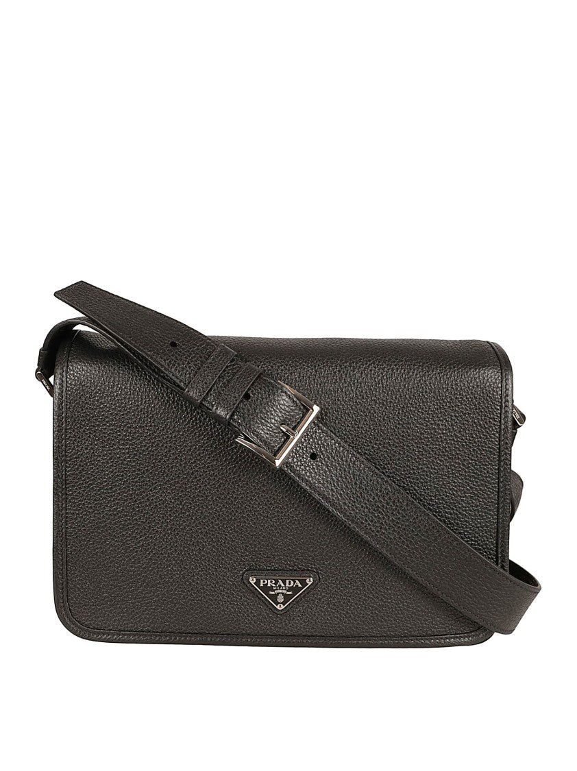 Prada Rectangular Textured Calf Leather Bag