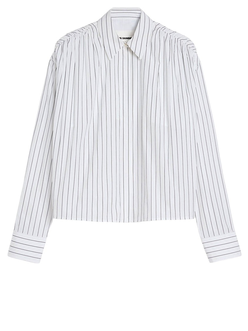 Jil Sander Vertical Striped Cotton Shirt