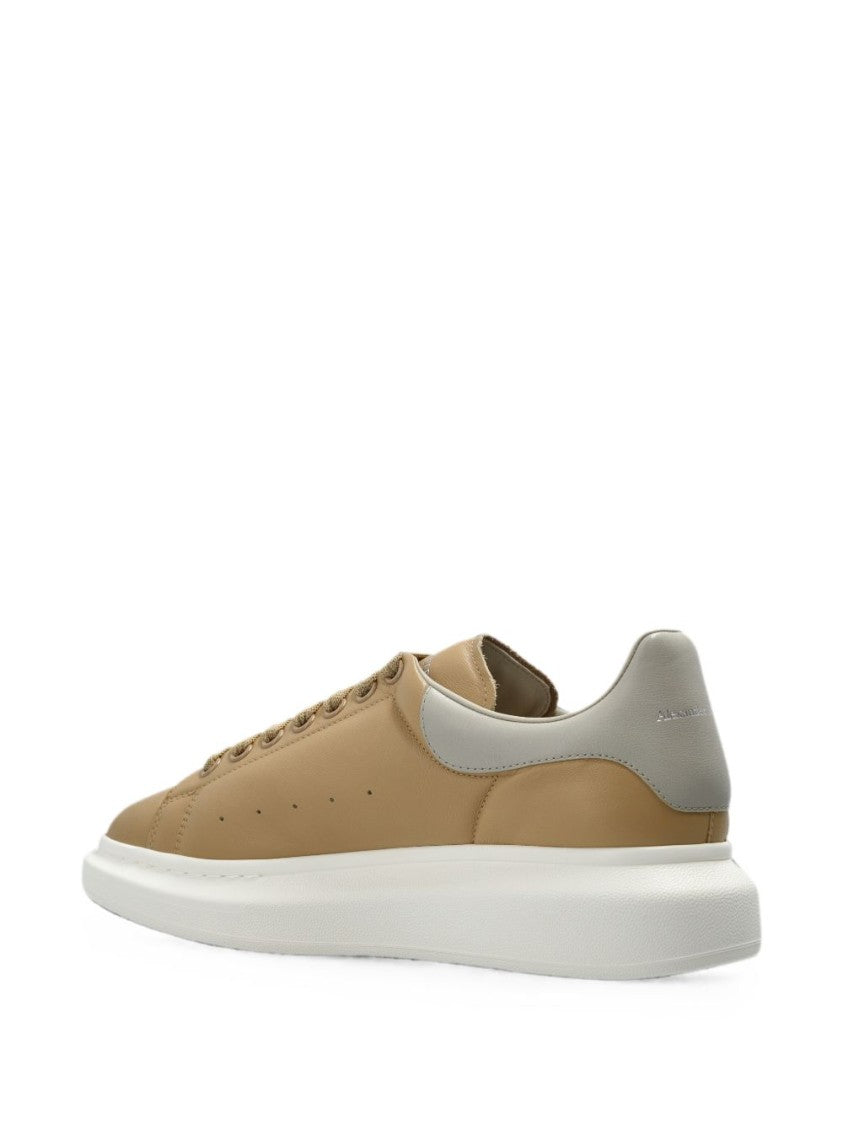 Alexander Mcqueen Calfskin Contrasting Heel Sneakers