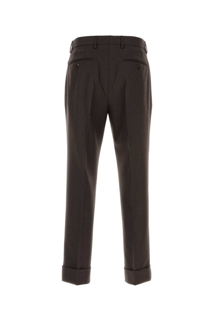 Burberry Dark Brown Wool Pant