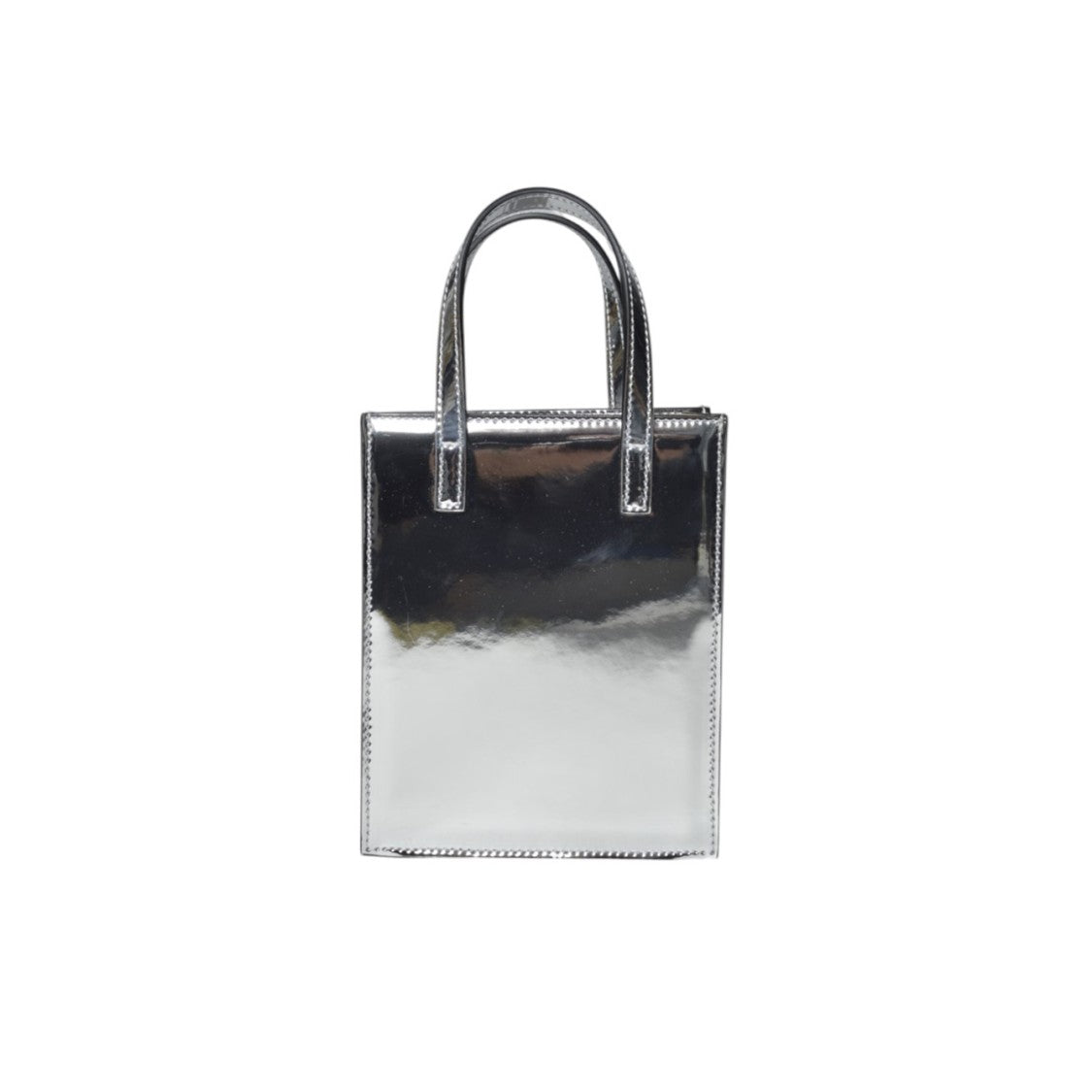 Hidesins Silver Mini Leather Flap Shoulder Bag