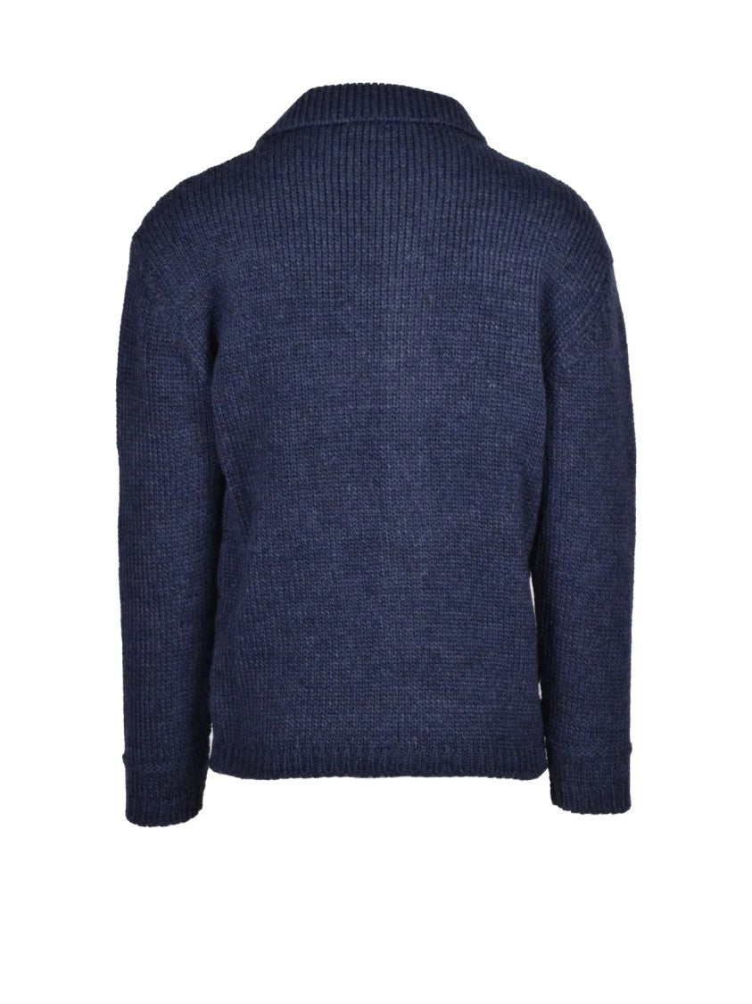 Cashmere Company P. Buttoned Cardigan With Chunky Knit Texture And Flap Pockets