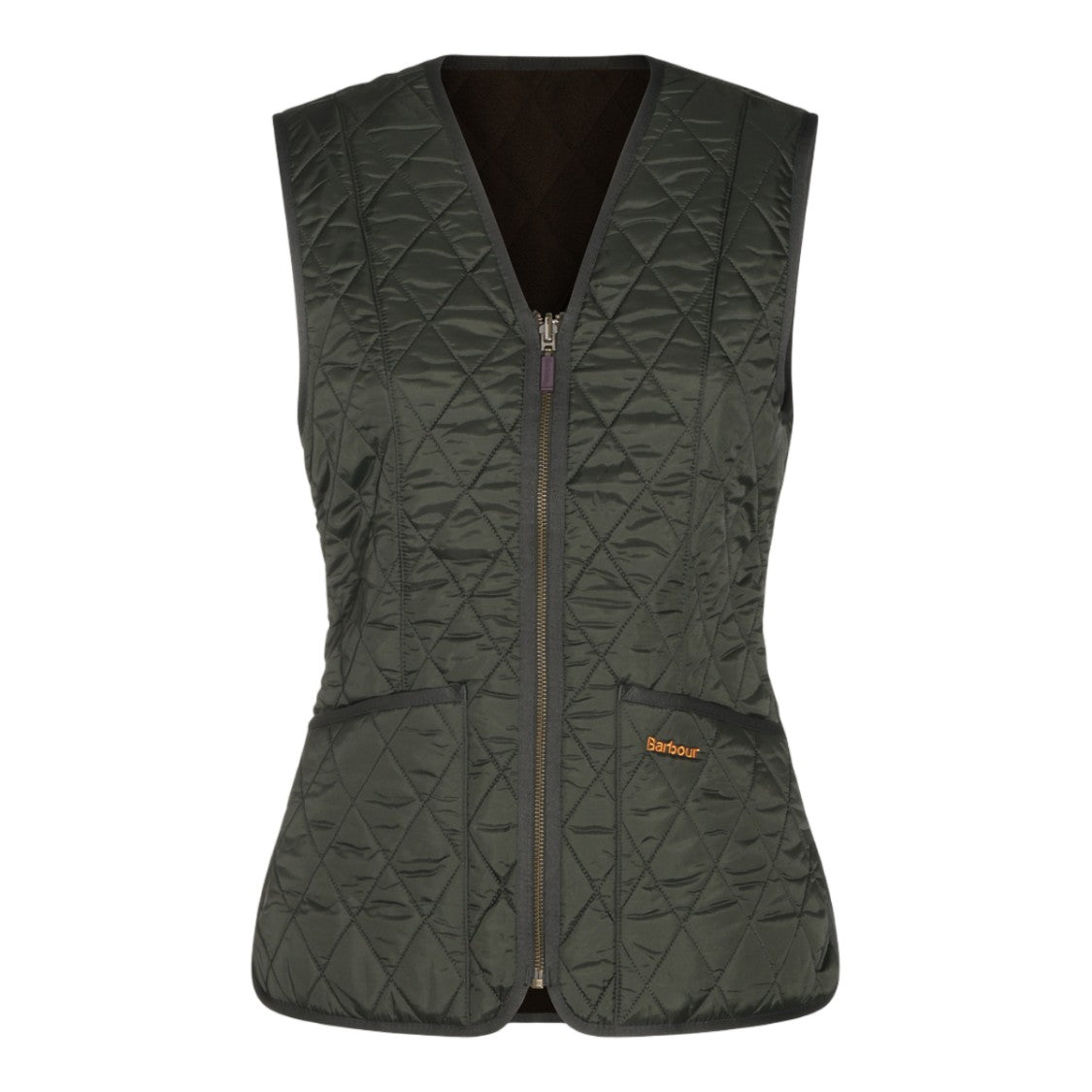 Barbour Diamond Quilted V-Neck Sleeveless Jacket