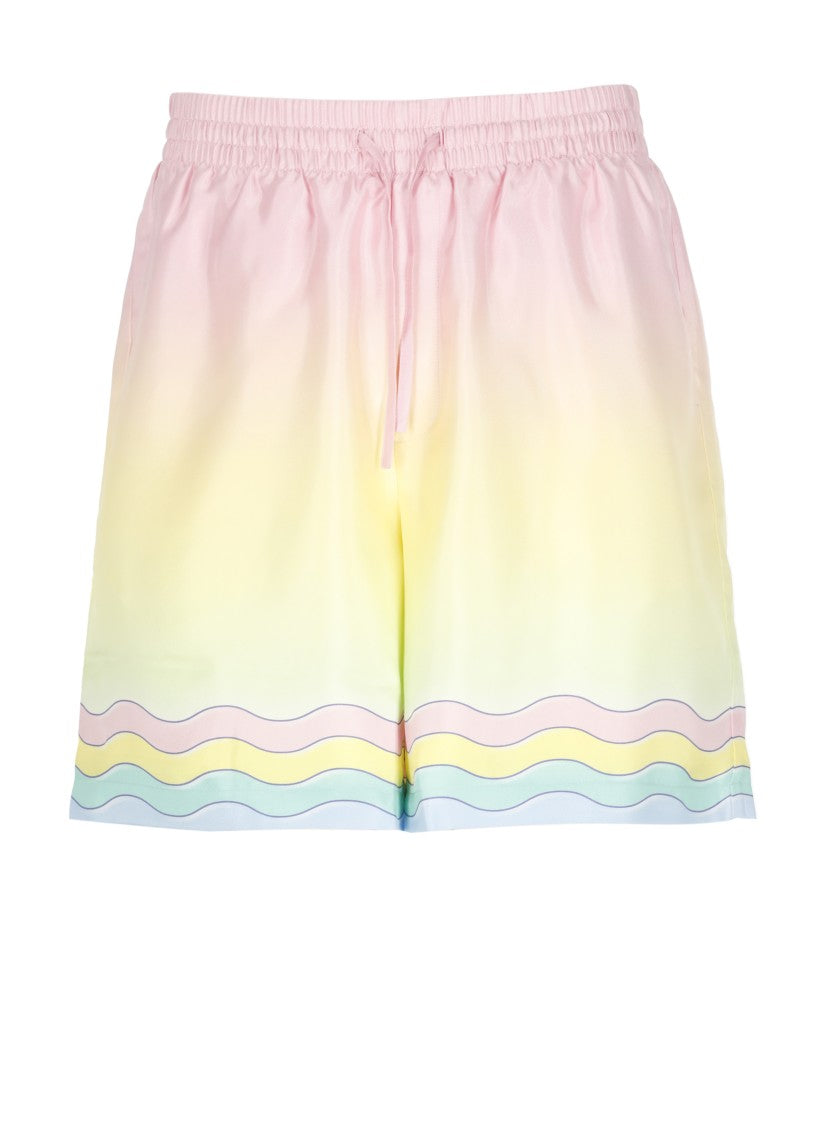 Casablanca Multicolor Dance Silk Bermuda Shorts