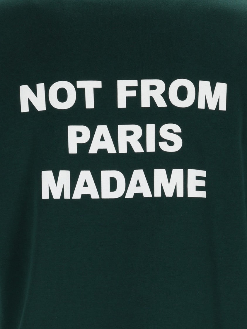 Drôle De Monsieur Dark Green Bold Slogan T-Shirt