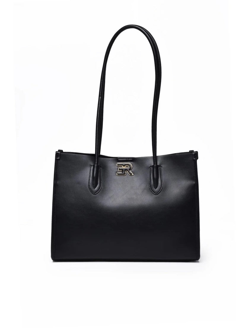 Ermanno Firenze Tote Tiny Bag With Clip Closure And Metallic Logo Detail