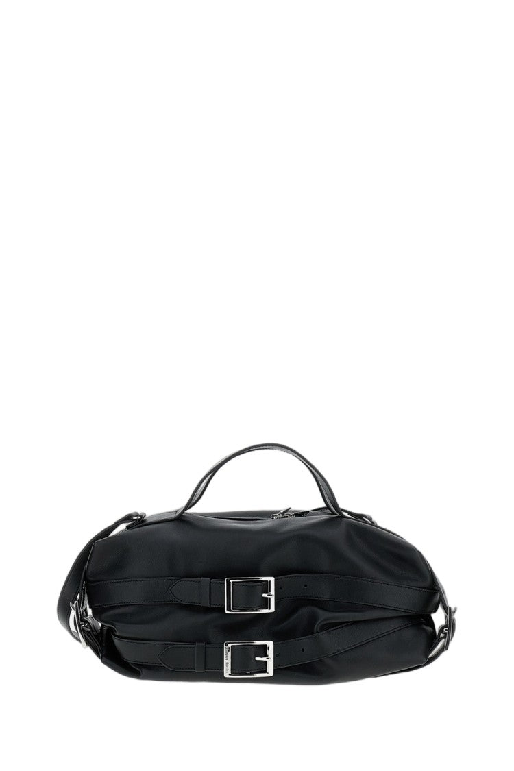 Simone Rocha Black Biker Belt Buckle Calf Leather Bag