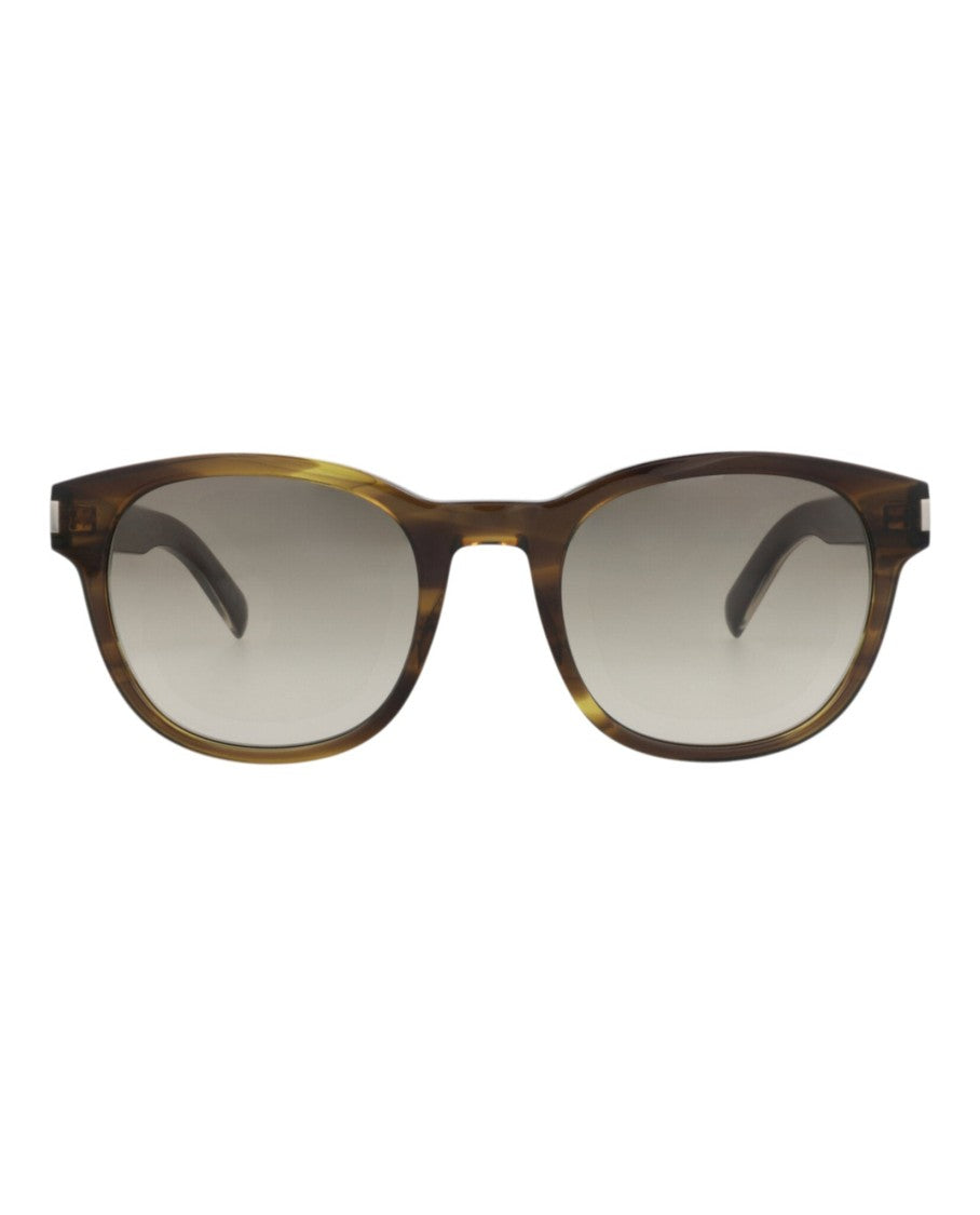 Saint Laurent Round-Frame Recycled Acetate Sunglasses