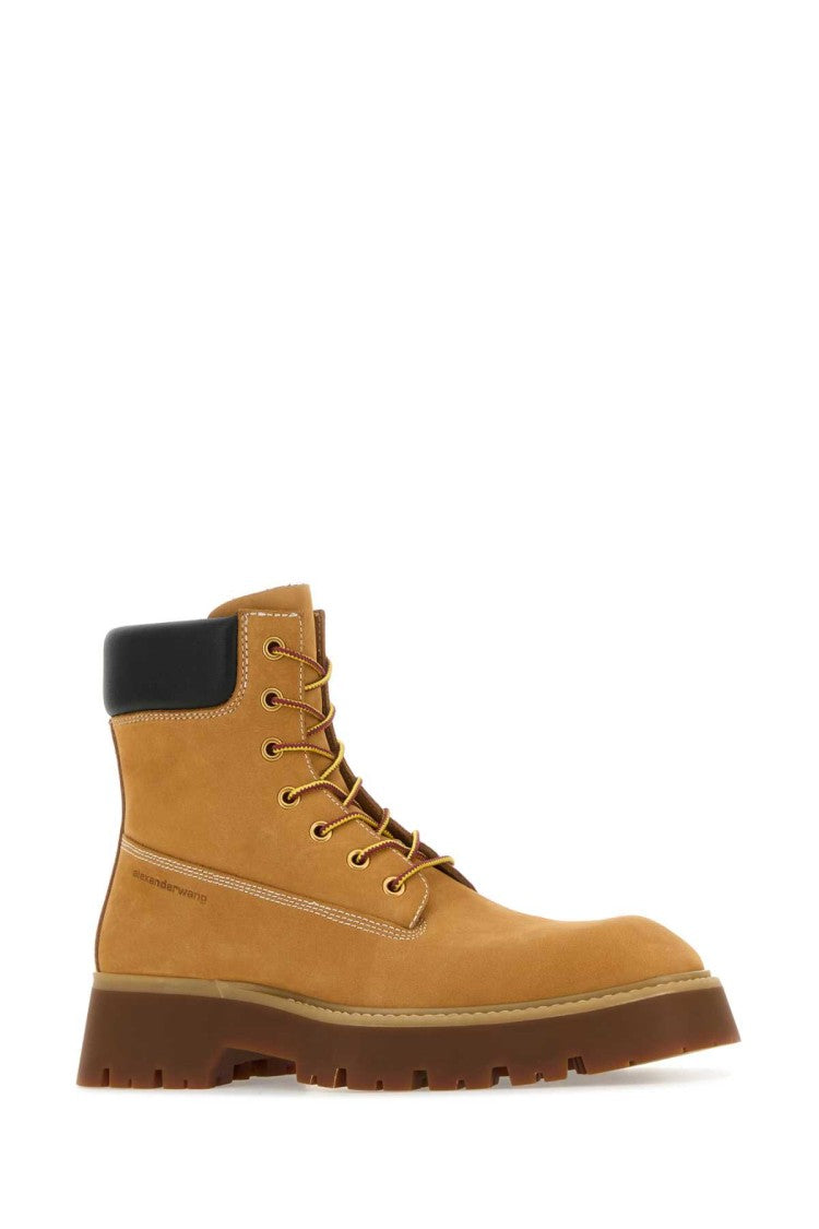 Alexander Wang Camel Suede Throttle Ankle Boots