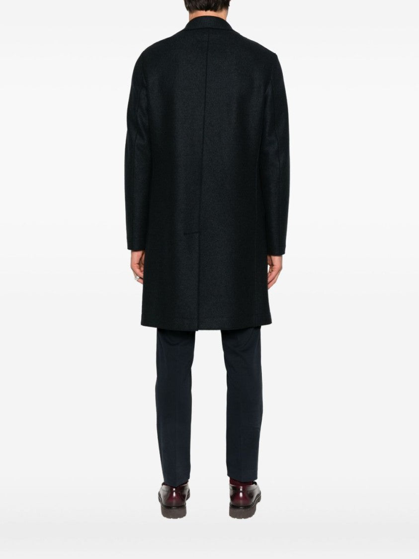 Harris Wharf London Double-Breasted Tailored Coat In Virgin Wool