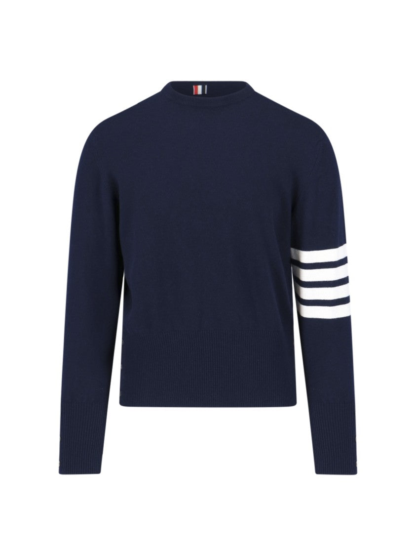 Thom Browne "4-Bar" Cashmere Sweater – Blue