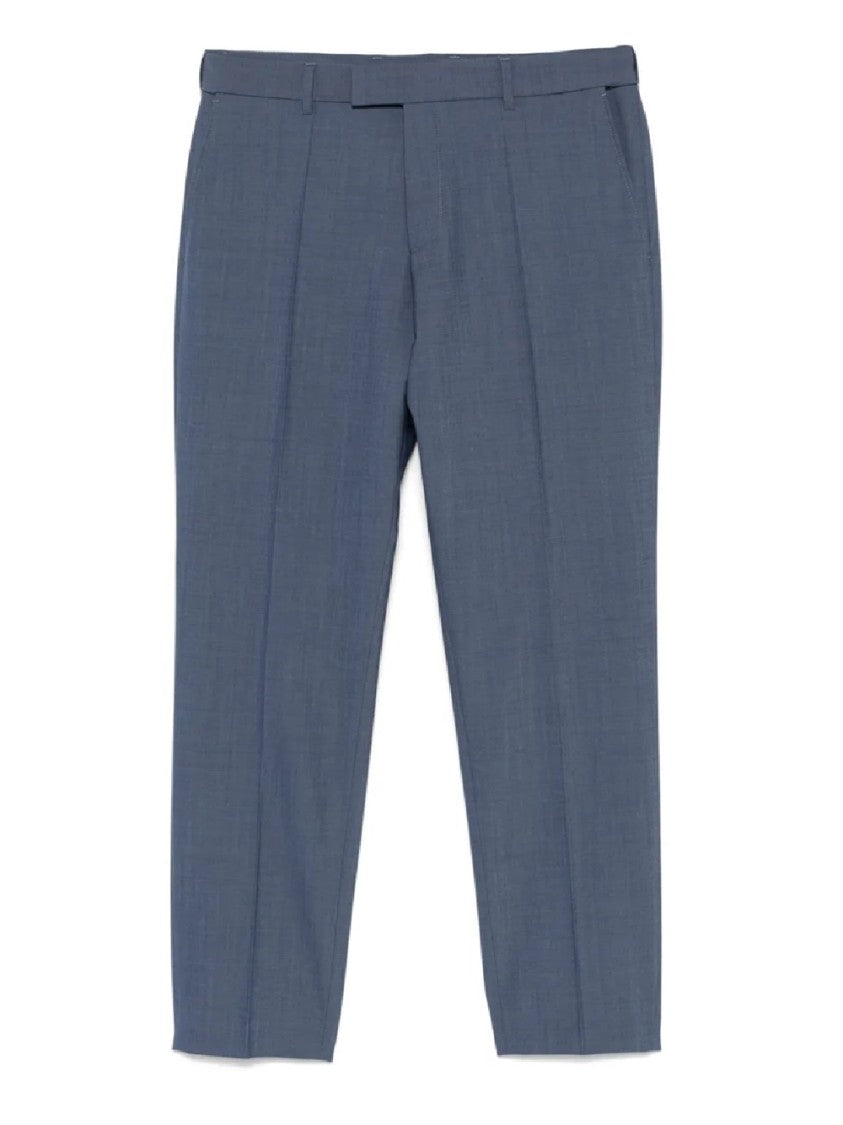 Hugo Boss Tailored Blue Trousers With Pleating