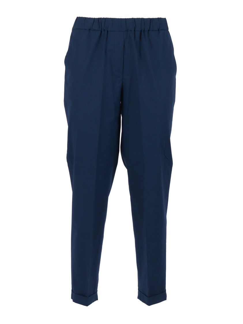 Antonelli Firenze Blue Relaxed Fit Cropped Straight-Leg Pants