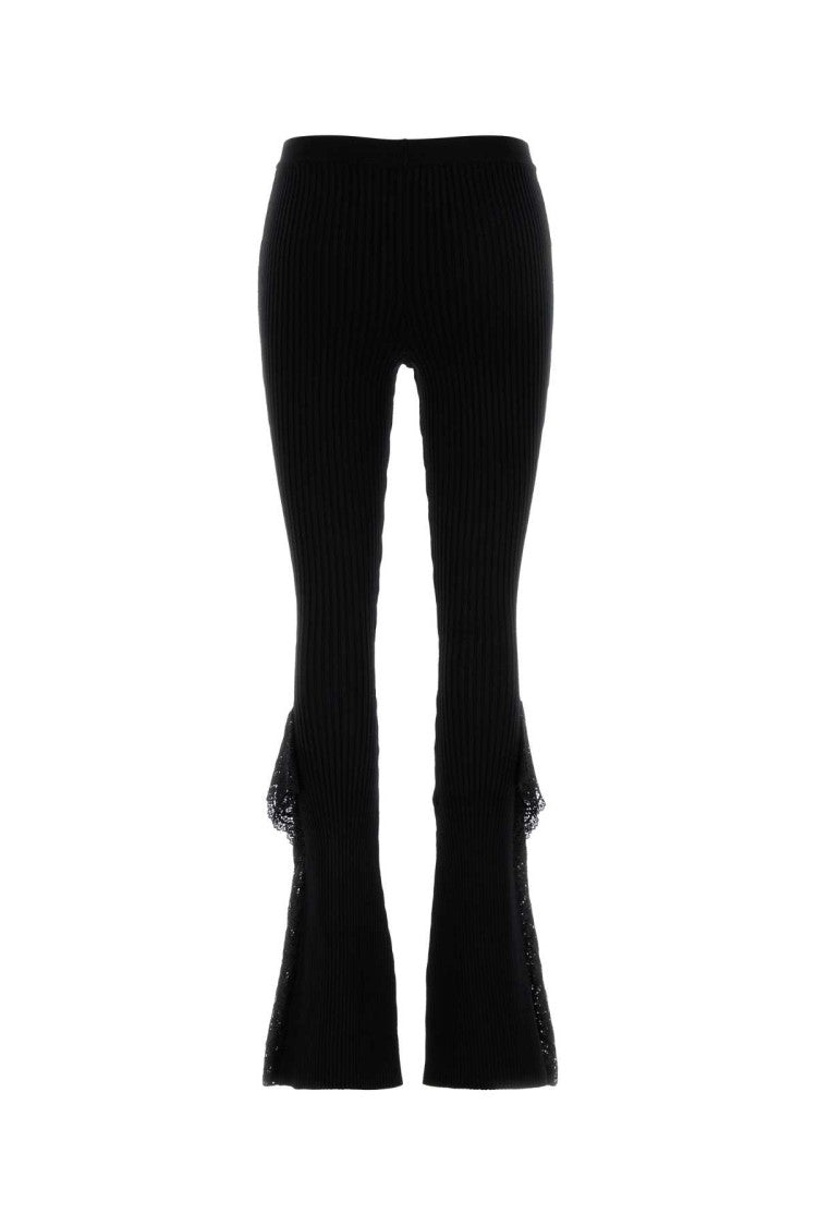 Blumarine Black Knit Flared Leg Pant