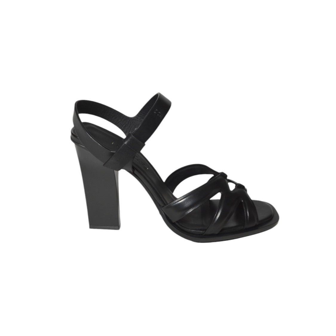Max Mara Doublehig Sandals In Black Leather