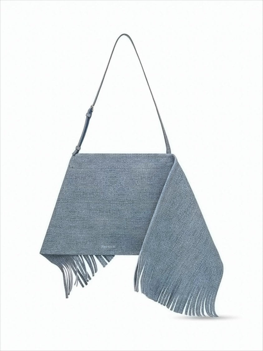 J. W. Anderson Fringed Calf Leather Shoulder Bag With Textured Finish