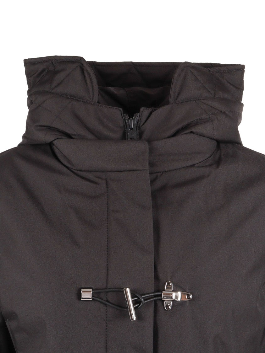 Fay Double-Breasted Toggle Coat With Detachable Front Panel