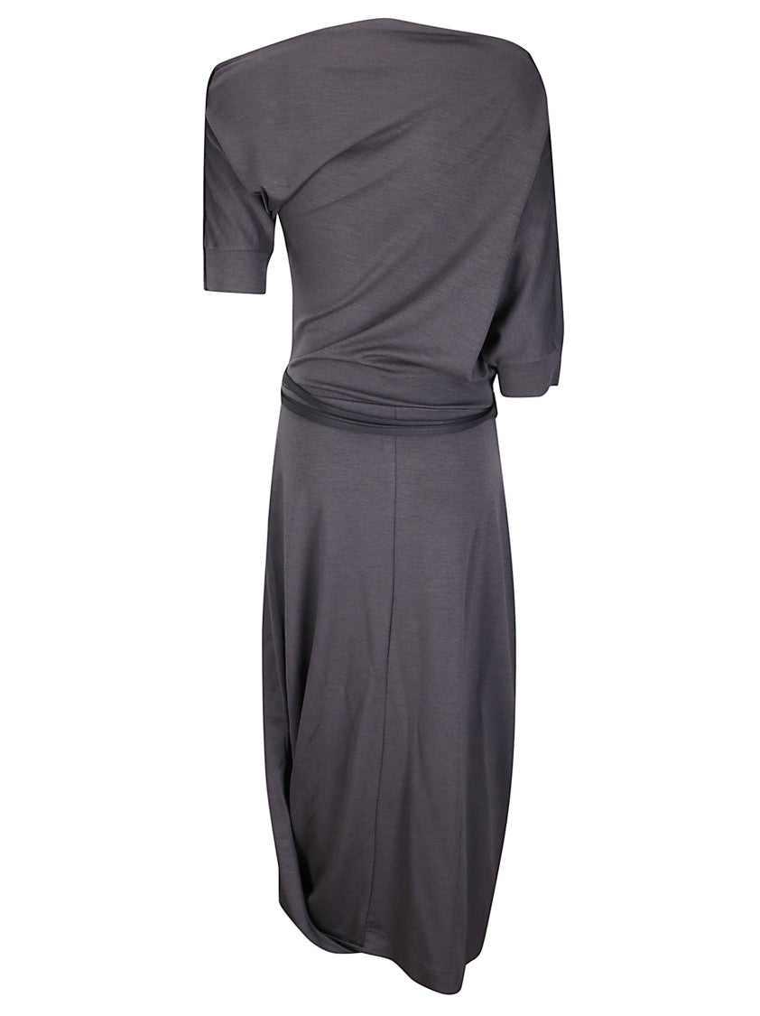 Lemaire Twisted Hem Dress With Refined Artistic Design