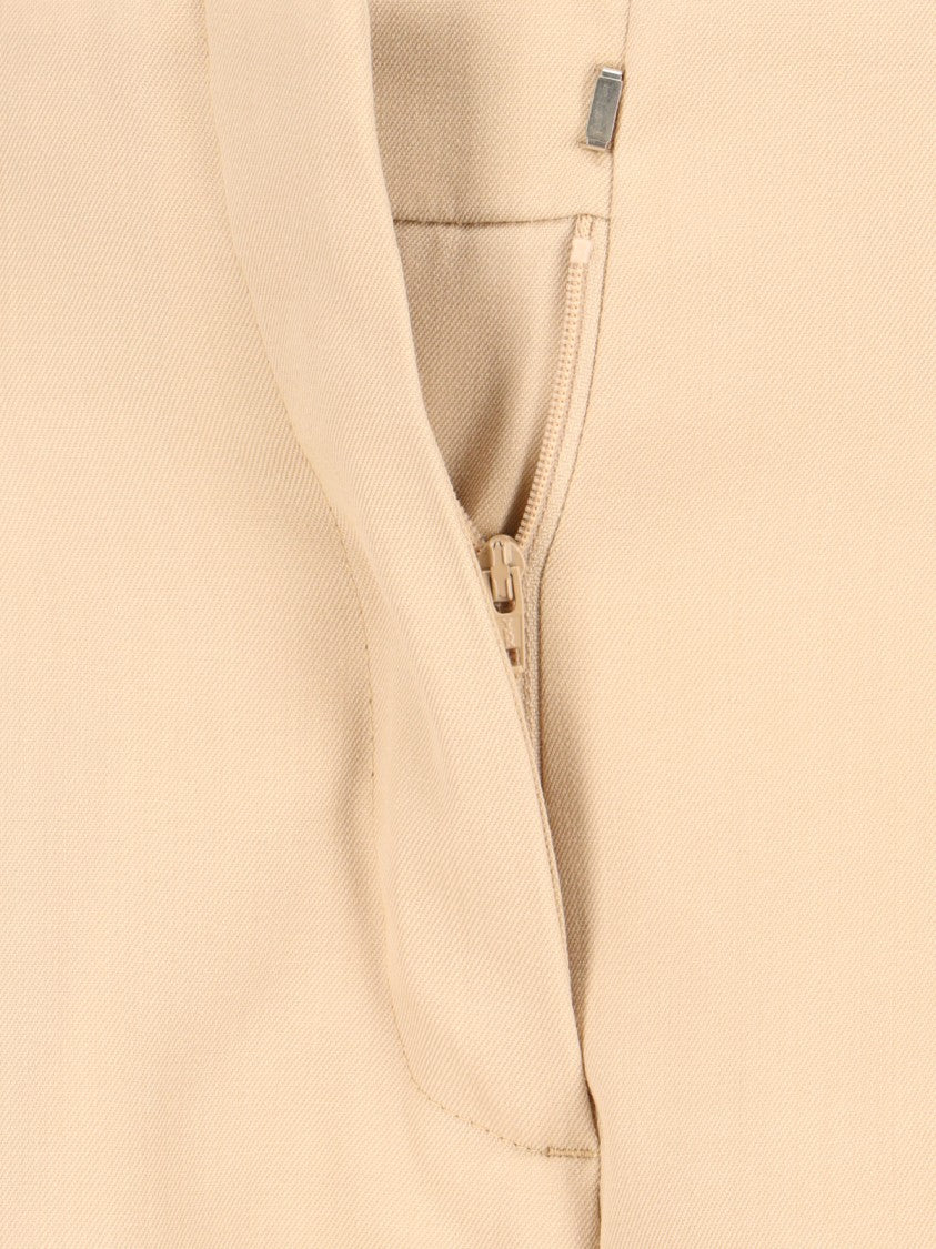 Golden Goose Tailored Trousers, In Beige Virgin Wool