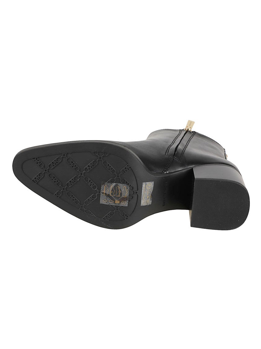 Michael Kors Lex Smooth Cow Leather Block-Heel Boots